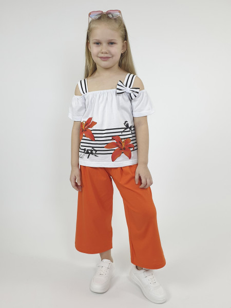 Комплект фуфайка+брюки для девочки