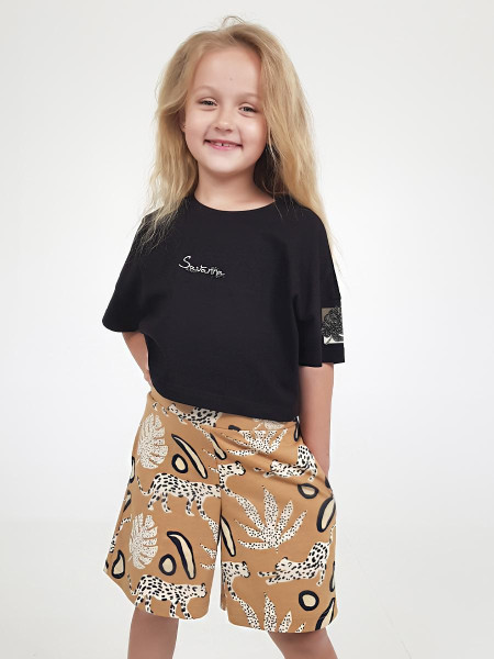 Комплект для девочки (фуфайка+шорты)