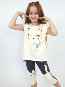 Комплект для девочки (фуфайка+ лосины)