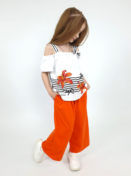 Комплект фуфайка+брюки для девочки