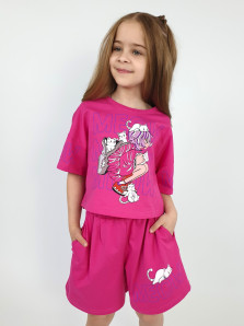 Комплект для девочки (фуфайка+шорты)