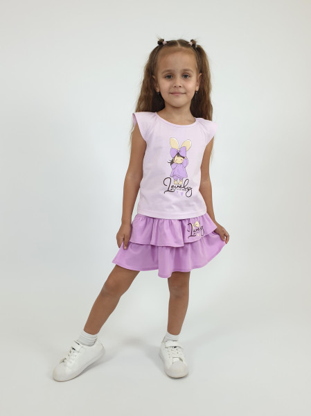 Комплект для девочки (фуфайка+ юбка)